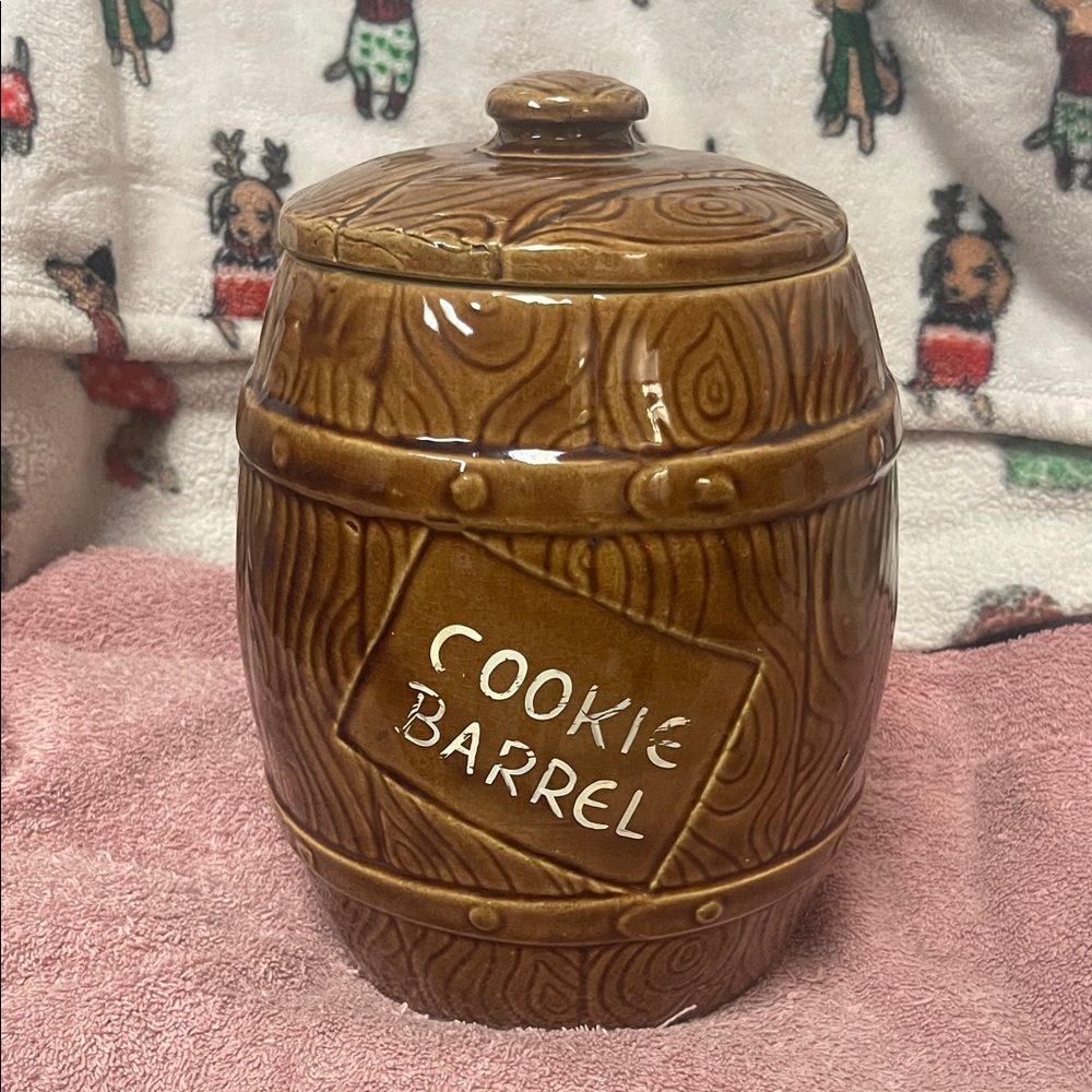 Vintage Brown Cookie Barrel cookie Jar by Ranch House